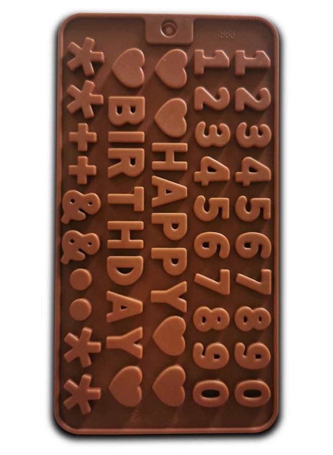 Happy Birthday Numbers Cake Decoration Silicone Mold - Image 1