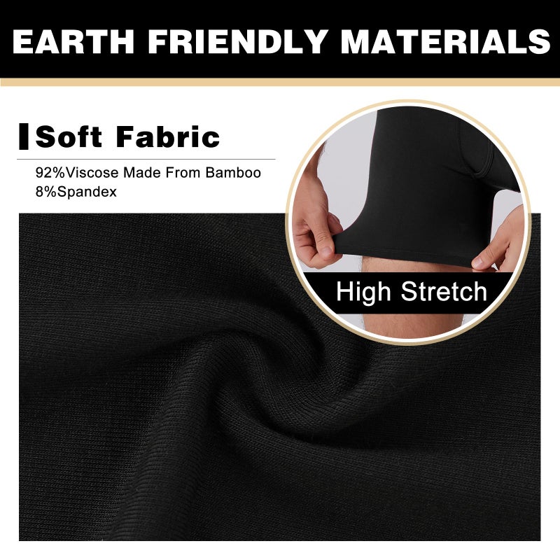 BAMBOO COOL Men's Ultra ComfortSoft Underwear, Moisture Wicking & Breathable No Ride Up Boxer Briefs with Fly, Multipack - Image 5