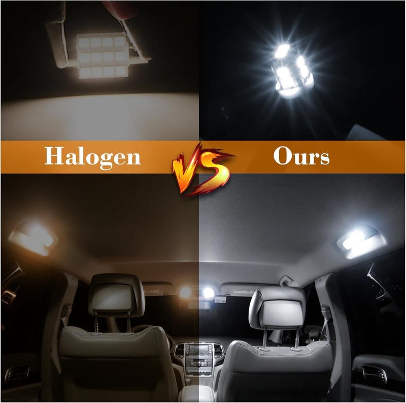 iFunyLED 24 Pieces Dome Light LED Car Interior Bulb Kit Set 194 T10 DE3175 578 31mm 42mm Bulbs Interior Replacement Lights for Car Map License Plate Door Side Marker Cornering Trunk Light - Cool White - Image 3