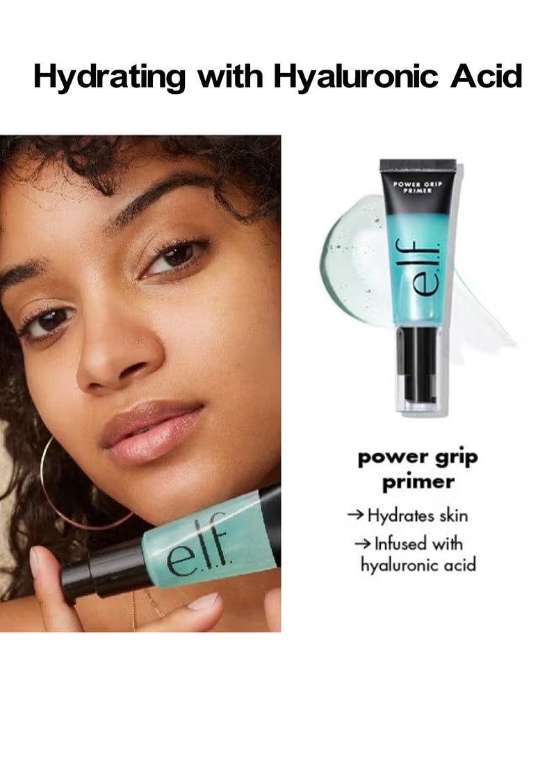 elf Power Grip Primer Clear,Gel-Based Hydrating Face Primer For Smoothing Skin Gripping Makeup,Moisturizes Primes,0.811 FLOZ /24 ml - Image 3