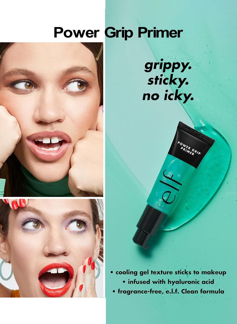 elf Power Grip Primer Clear,Gel-Based Hydrating Face Primer For Smoothing Skin Gripping Makeup,Moisturizes Primes,0.811 FLOZ /24 ml - Image 2