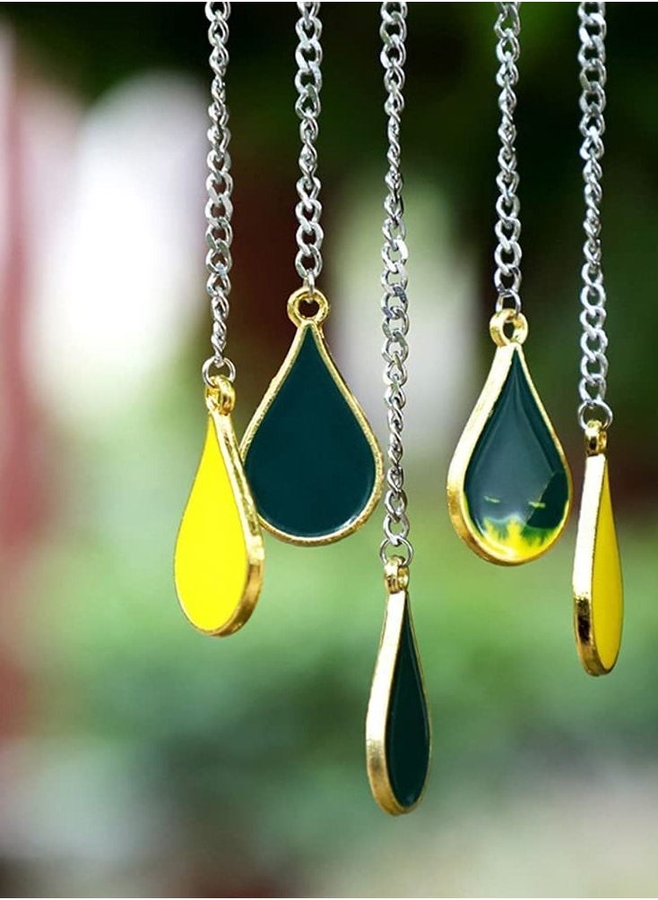 Y&D Wind Chimes Sunflower Ornaments Stained Glass Window Hanging Flower Pendant Balcony Festival Garden Medieval Art Decoration Gift for Backyard Patio Yard Home  - Image 4