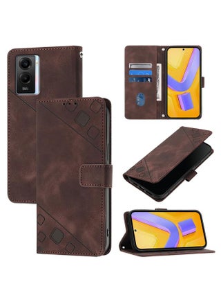 جراب هاتف من الجلد المنقوش لهاتف vivo Y55 5G Global / Y55s 5G / Y75 5G (بني) - pzsku/ZDA82836A10F9F6799D95Z/45/_/1739872532/a297bf53-7663-47d3-8c9f-f1ad2946dac5