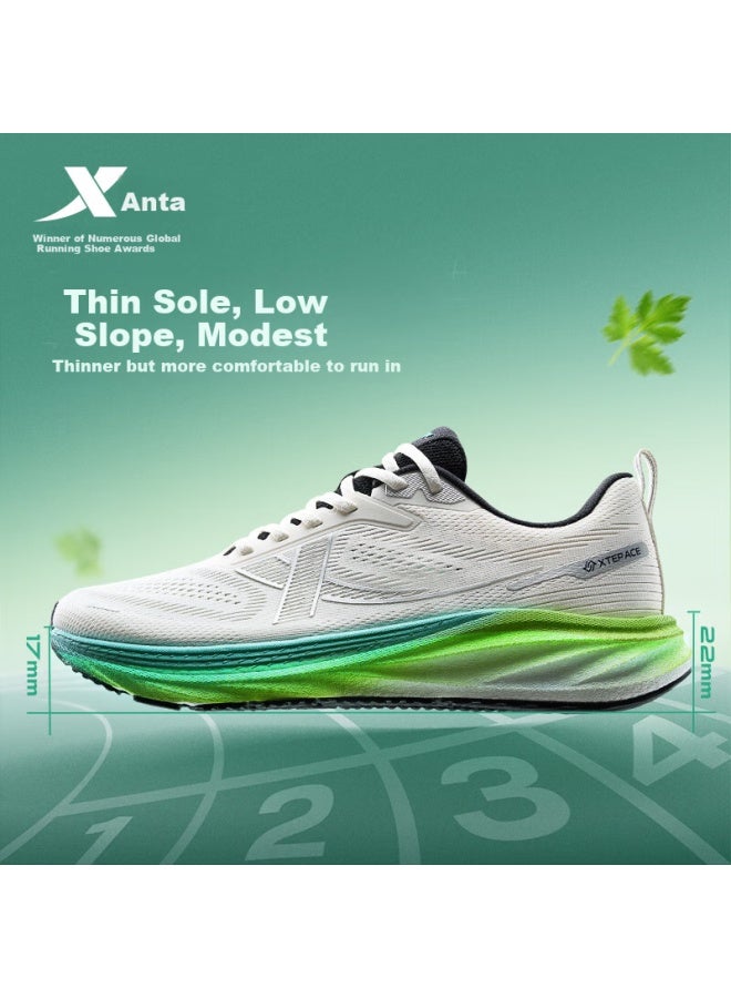 Xtep Men's Running Shoes 2025 Spring Lightweight Breathable Shock Absorption Fitness Test Running Shoes