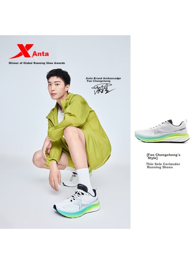 Xtep Men's Running Shoes 2025 Spring Lightweight Breathable Shock Absorption Fitness Test Running Shoes