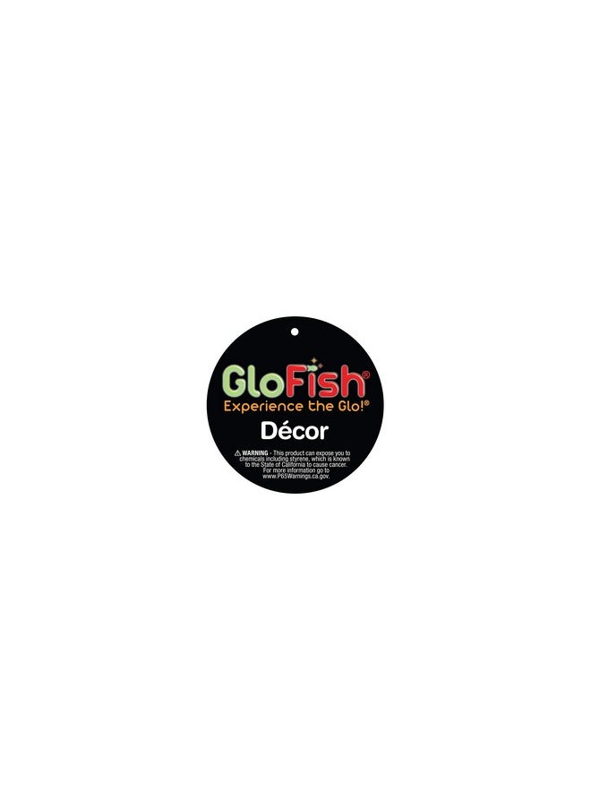 جلو فيش ديكور حوض أسماك نباتي من GloFish، بنفسجي وأبيض كبير، فلورسنت تحت ضوء LED أزرق  - Image 2