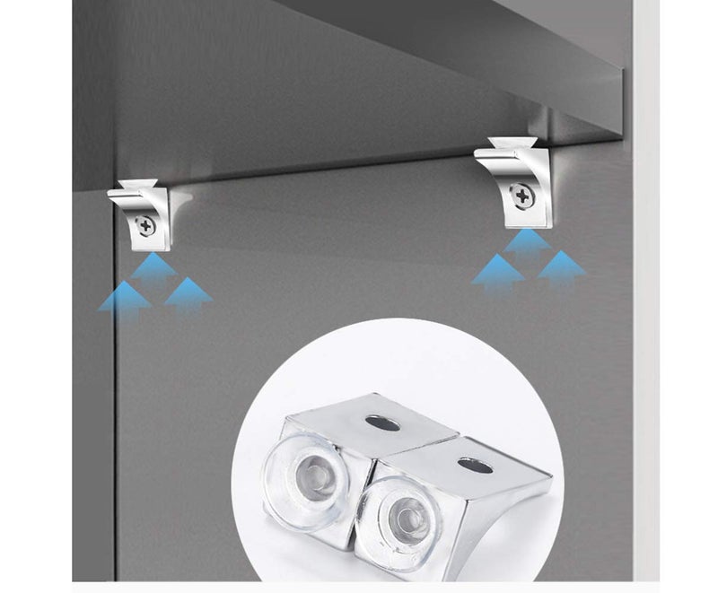 Zinc Alloy Shelf Brackets Shelf Brackets for Cabinet, Bookcase, Shelves, Storage Shelves, Wardrobe, Glass Holder (8) - Image 2