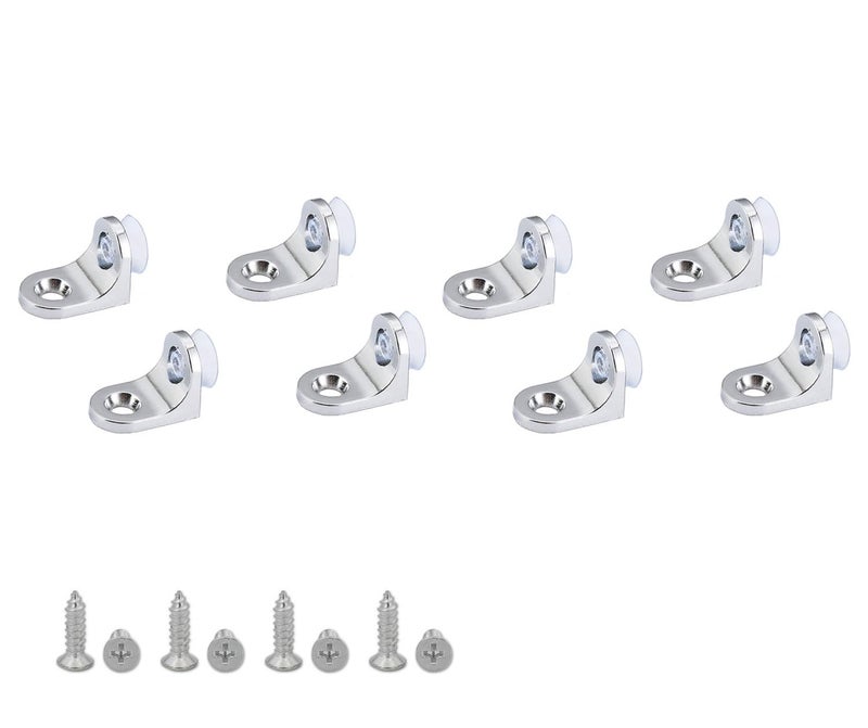 Zinc Alloy Shelf Brackets Shelf Brackets for Cabinet, Bookcase, Shelves, Storage Shelves, Wardrobe, Glass Holder (8) - Image 1