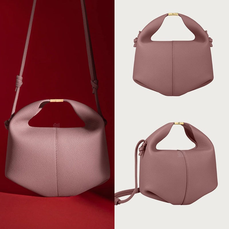 French Pole Lunch Bag Niche Design New Paris Commuter Fashion Genuine Leather Shoulder Crossbody Women'S Bag - Image 5