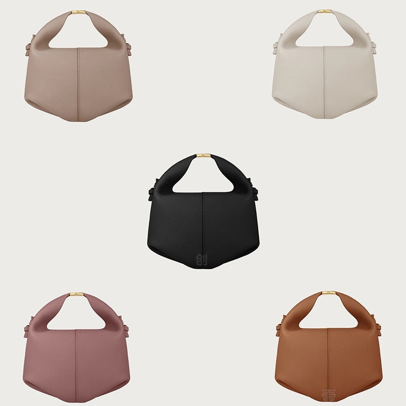 French Pole Lunch Bag Niche Design New Paris Commuter Fashion Genuine Leather Shoulder Crossbody Women'S Bag - Image 3