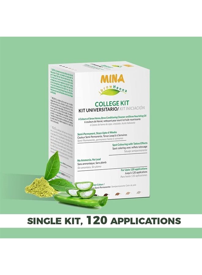 MinaiBrow MINA ibrow College Kit (Black, Dark Brown, Medium Brown, Light Brown, Blonde and Ash Blonde, 1 Brow Nourishing Oil (10ml) and 1 Brow Conditioning Cleanser (30ml) - Image 2