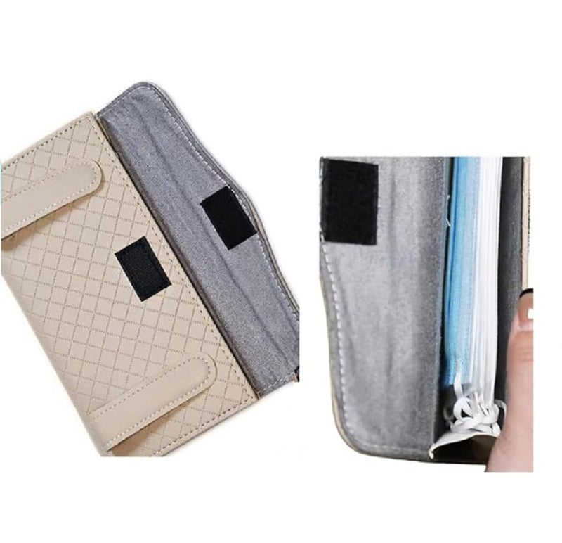 TINSICO Car Tissue Paper and Holder Visor (Beige) - Image 3