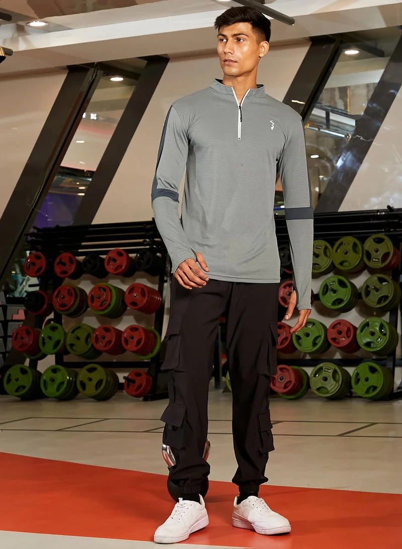 CAHOOT  Men's Charcoal Grey Basic Activewear T-Shirt for Men | Best Price UAE
