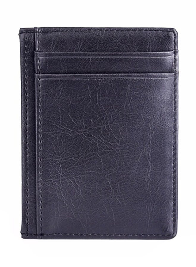 Loquat Sleek Synthetic Leather Card Case Black - Image 2