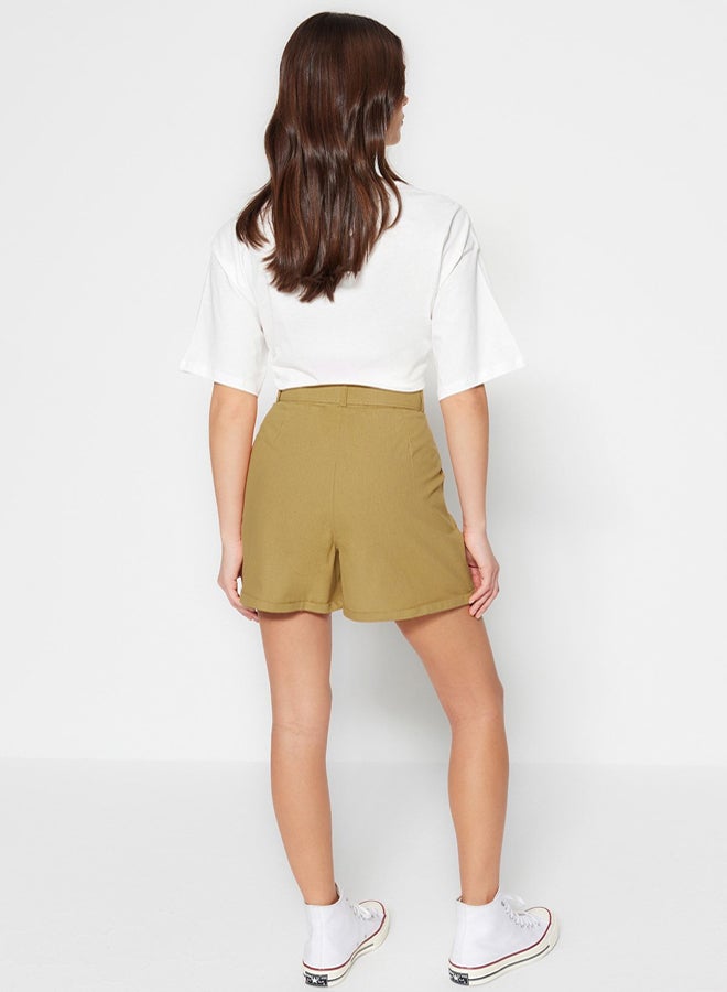 trendyol Belt Detailed Woven Shorts - Image 5