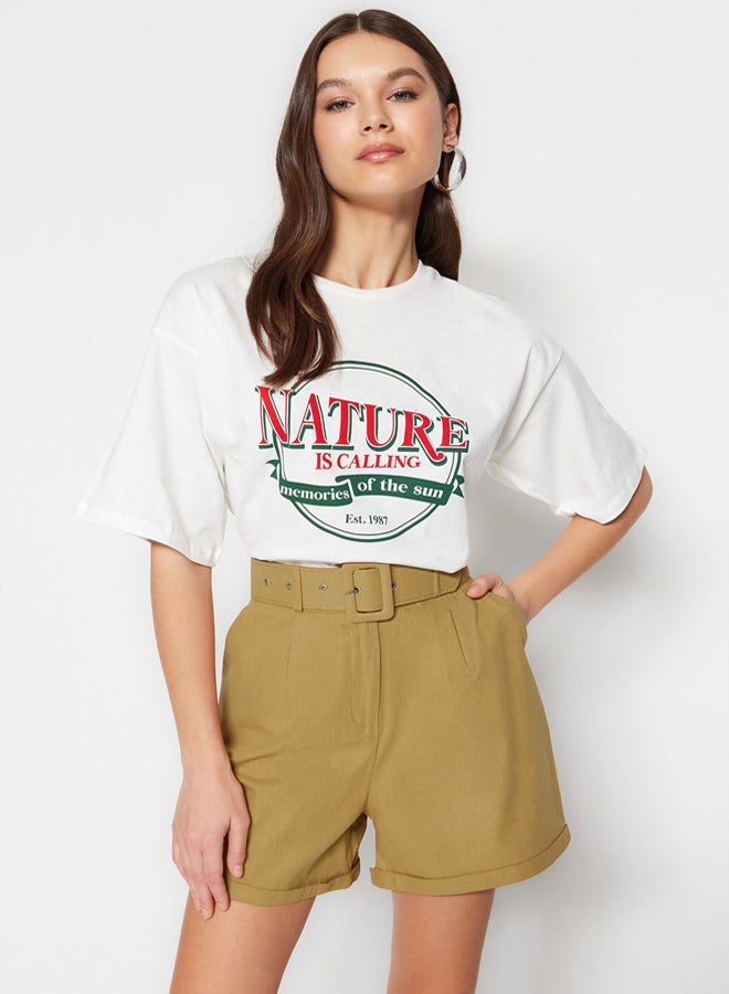 trendyol Belt Detailed Woven Shorts - Image 3