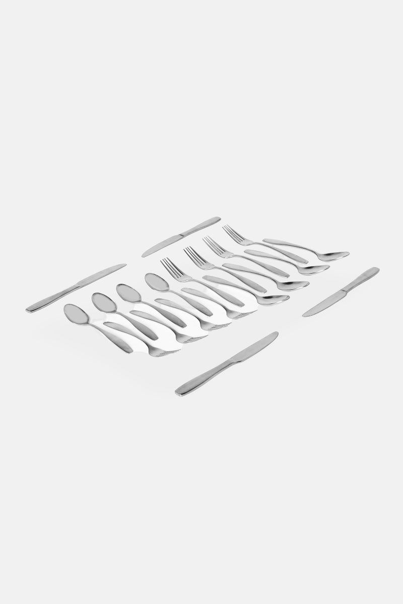 Gibson Home 20 Pieces Stainless Steel Flatware Set, Silver - Image 2