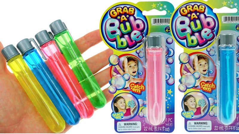 JARU Grab a BubbleTouchable Mini Bubbles Wand Toy 2 Pack Assorted Colors Outdoor Summer Toy Entertainment for Kids Party Favor Birthday Party Easter Basket Stuffers Bulk Bubbles15242A - Image 2