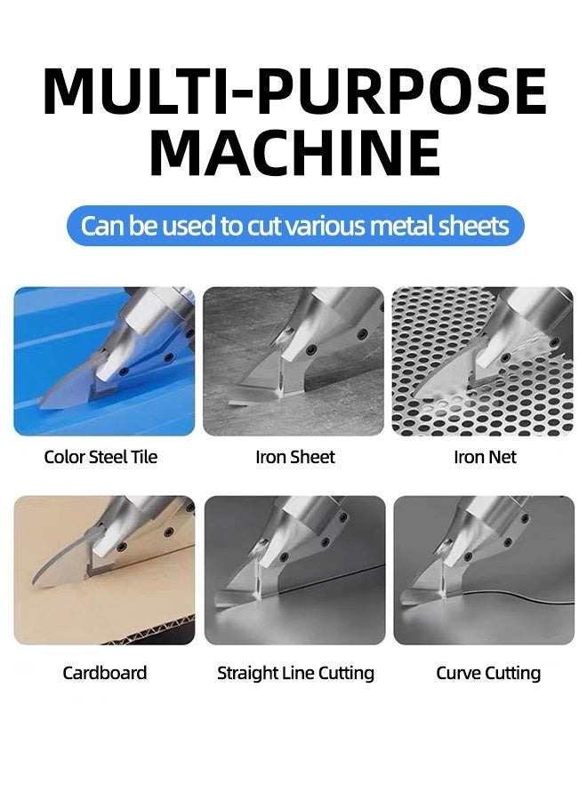 ALongDeng 21V Cordless Electric Tin Snips Heavy Duty Metal Shears with Variable Speed for Cutting Stainless Steel Iron Carpet Cardboard & Plastic - Image 4