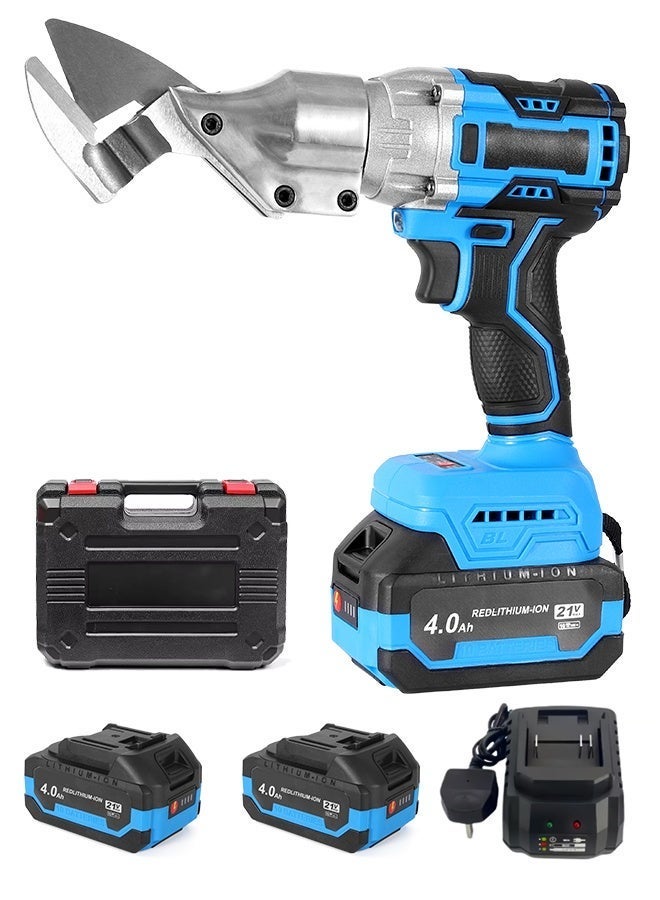 ALongDeng 21V Cordless Electric Tin Snips Heavy Duty Metal Shears with Variable Speed for Cutting Stainless Steel Iron Carpet Cardboard & Plastic - Image 1