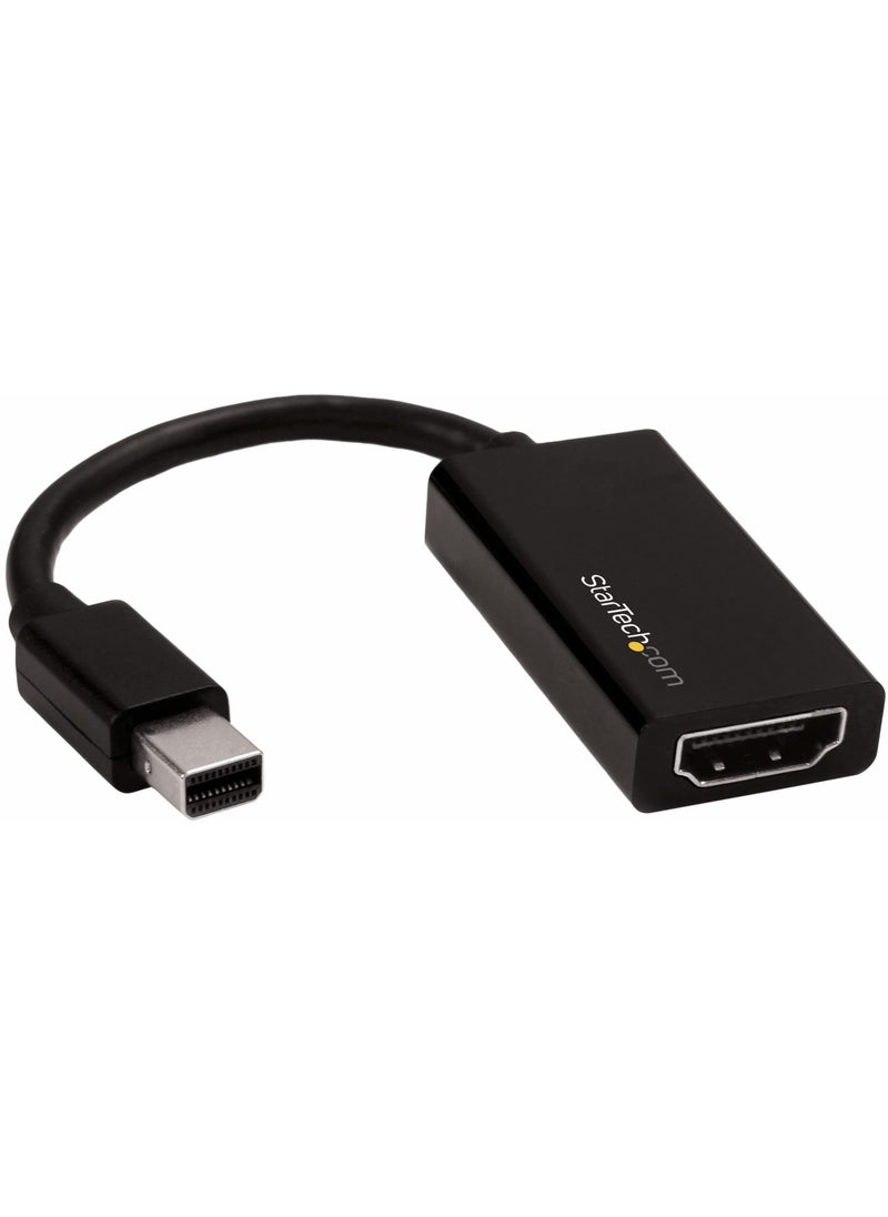 Startech.com StarTech.com Mini DisplayPort to HDMI Adapter - Active mDP 1.4 to HDMI 2.0 Video Converter - 4K 60Hz - Mini DP or Thunderbolt 1/2 Mac/PC to HDMI Monitor/TV/Display (MDP2HD4K60S), Black  - Image 1