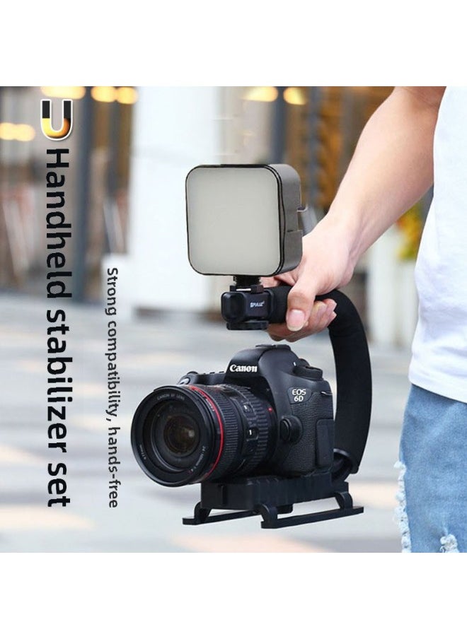 Supply AY49U U Portable Anti-shake Camera Audio-visual Stabilizer Set Fill Light Net Red Live Light-Light Source Color:Black Set (three Key Lights 49 Lights Without Batteries)