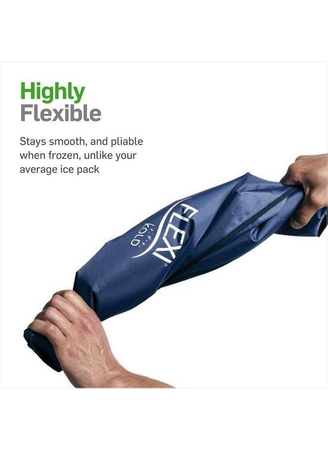 NatraCure - FlexiKold Gel Soft Flexible Ice Packs for Injuries - Reusable Freezer Cold Pack, Cold Compress & Cooling Gel Pad for Face, Shoulder, Hip, Leg, Arm, Ankle & Foot Injury - Medium - 7.5” x 11.5” - Image 1