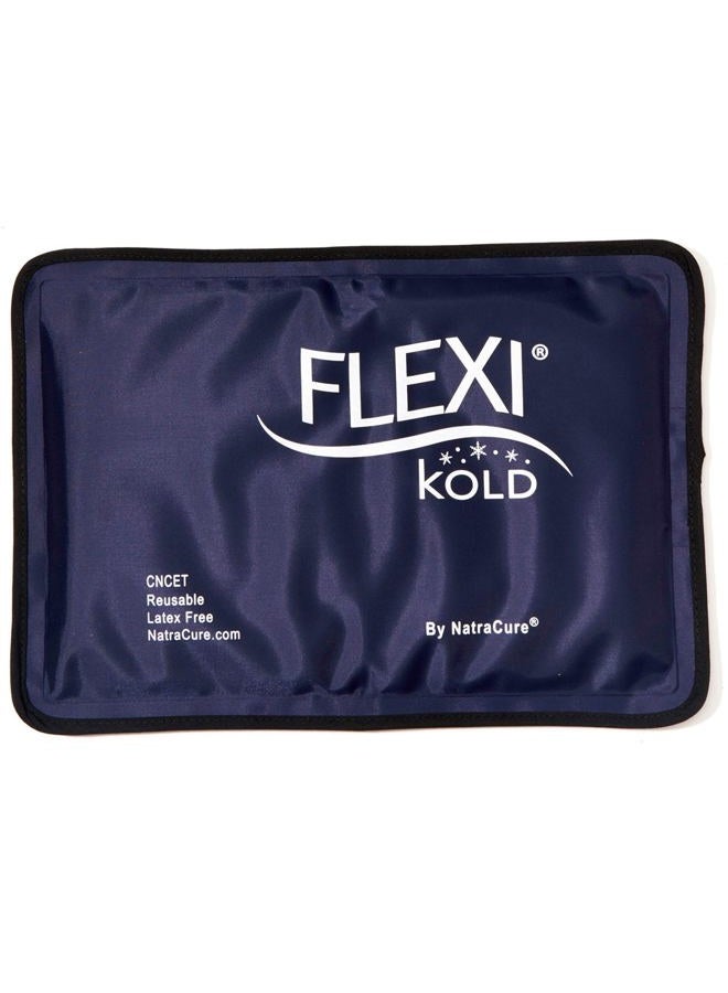 NatraCure FlexiKold Gel Soft Flexible Ice Packs for Injuries - Reusable Freezer Cold Pack, Cold Compress & Cooling Gel Pad for Face, Shoulder, Hip, Leg, Arm, Ankle & Foot Injury - Medium - 7.5” x 11.5” - Image 1