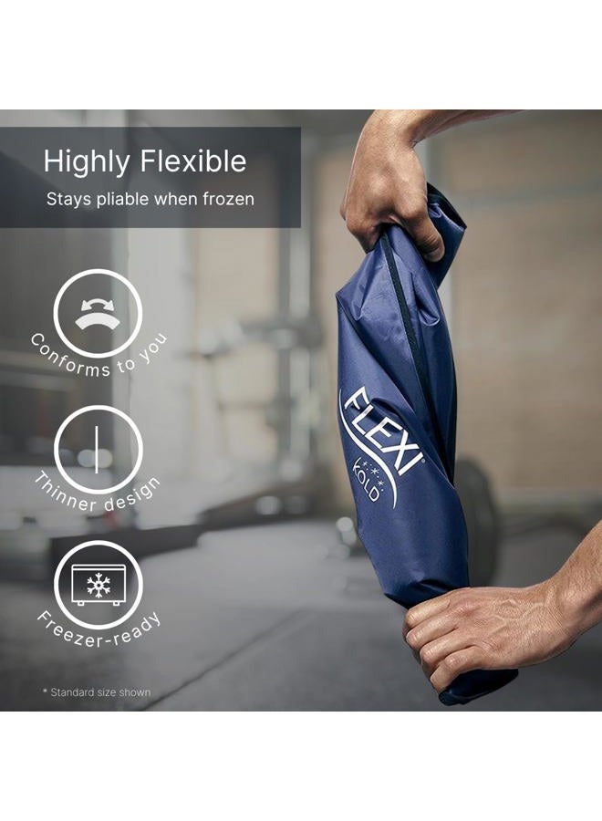 NatraCure FlexiKold Gel Soft Flexible Ice Packs for Injuries - Reusable Freezer Cold Pack, Cold Compress & Cooling Gel Pad for Face, Shoulder, Hip, Leg, Arm, Ankle & Foot Injury - Medium - 7.5” x 11.5” - Image 5