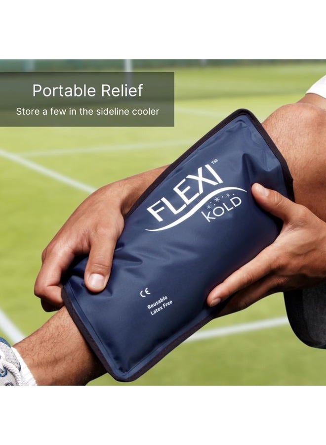 NatraCure FlexiKold Gel Soft Flexible Ice Packs for Injuries - Reusable Freezer Cold Pack, Cold Compress & Cooling Gel Pad for Face, Shoulder, Hip, Leg, Arm, Ankle & Foot Injury - Medium - 7.5” x 11.5” - Image 4