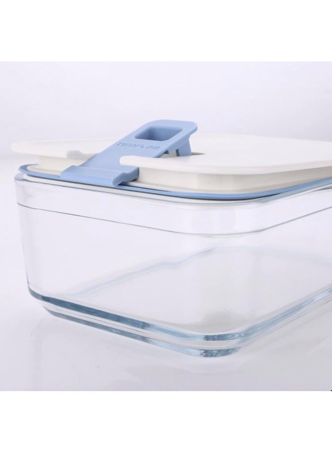 Orchid Neoflam Perfect Seal Rectangle Glass Storage Container 1100ml - Image 2