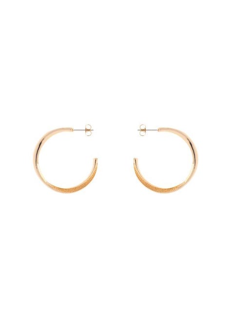 Textured Twist Hoop Earring