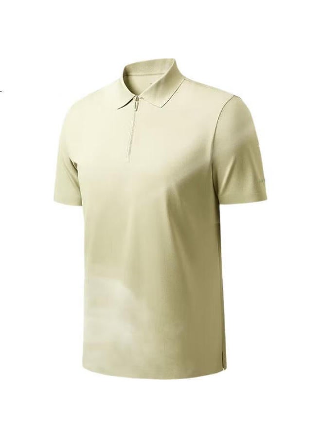 Goldlion Uv Protection Spring And Summer Zipper Quick-Drying Slim Fit Casual Short Sleeve T-Shirt Men Navy Blue-95 M - Image 3