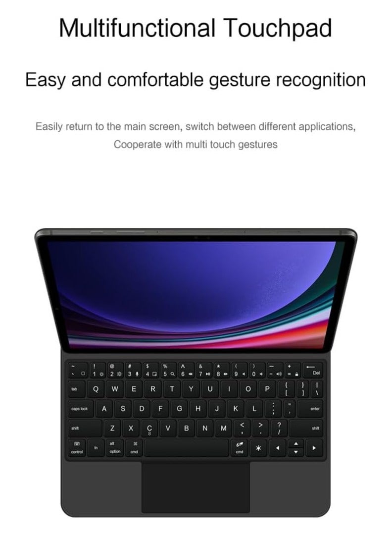 Keyboard Compatible with Samsung Galaxy Tab S10 Plus 12.4 Inch 2024 SM-X820 X826B Strong Magnetic Keyboard Case Bluetooth Trackpad Keyboard - Image 2