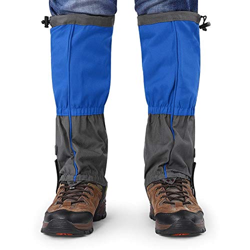 VGEBY 1Pair Leg Gaiters Waterproof Snow Boot Gaiters, Breathable Climbing Hiking Snow Gaiter for Outdoor Hiking Walking Hunting Climbing Mountain(Blue) Ski Equipment - Image 4