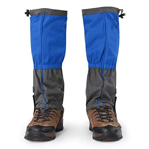 VGEBY 1Pair Leg Gaiters Waterproof Snow Boot Gaiters, Breathable Climbing Hiking Snow Gaiter for Outdoor Hiking Walking Hunting Climbing Mountain(Blue) Ski Equipment - Image 1