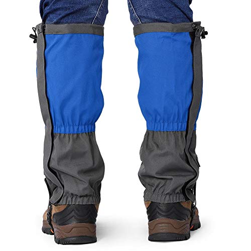 VGEBY 1Pair Leg Gaiters Waterproof Snow Boot Gaiters, Breathable Climbing Hiking Snow Gaiter for Outdoor Hiking Walking Hunting Climbing Mountain(Blue) Ski Equipment - Image 5