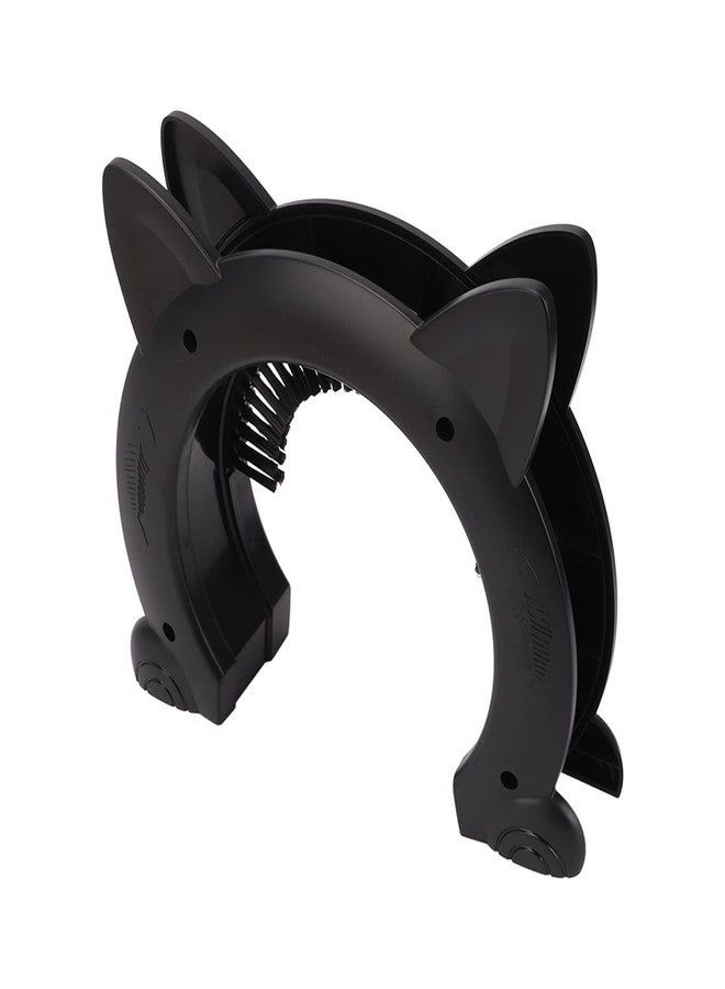 Beufee Black Interior Cat Door, Cat Door for Interior Door with Grooming Brush, 8.9x10.4 inches, Cats - Image 5