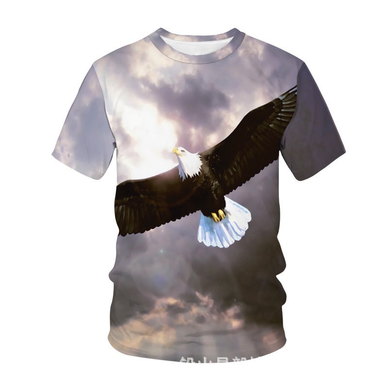 Summer Fashion Animal 3D Digital Printing Men'S Round Neck T-Shirt 2022 New Short Sleeve Top - Image 2