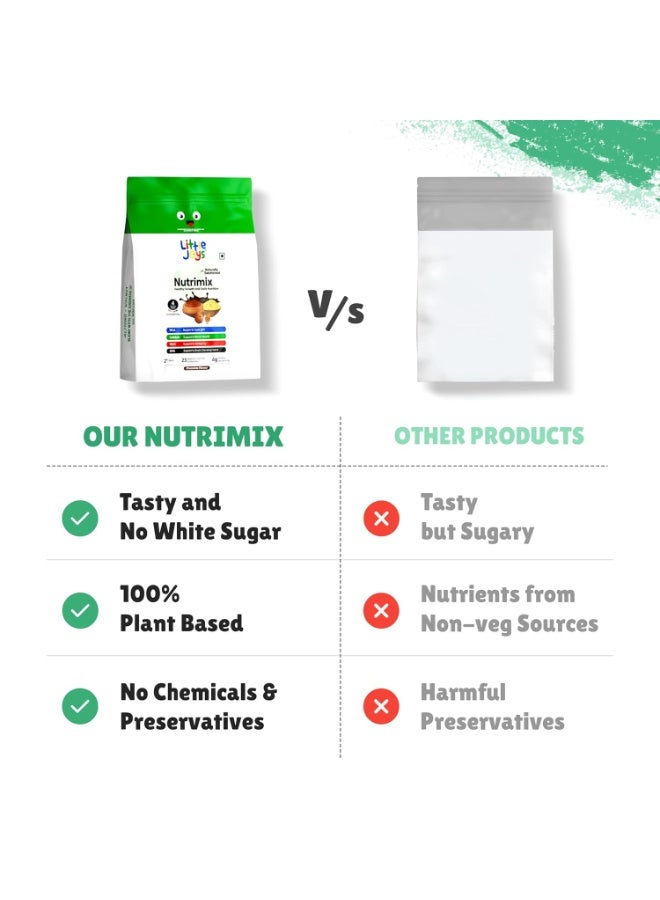 Little Joys Nutrimix Nutrition Powder Refill Pouch 700g | 2-6 Years | No Refined Sugar | Supports Healthy Growth & Boosts Immunity | With Ragi, Bajra, Almonds & Oats | Chocolate Flavour - Image 3