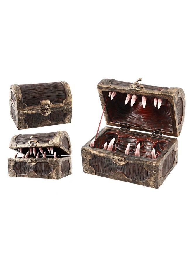 Forged Dice Co. Mimic Chest Dice Storage Box Container Holds Up To 5 Sets Of Polyhedral Dice Or 35 Individual Dice (Hand Painted) - Image 2