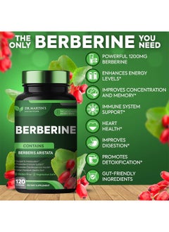 DR. MARTIN'S NUTRITION مكمل غذائي قوي من البربرين بتركيز 1200 ملجم، 120 كبسولة  - Image 3