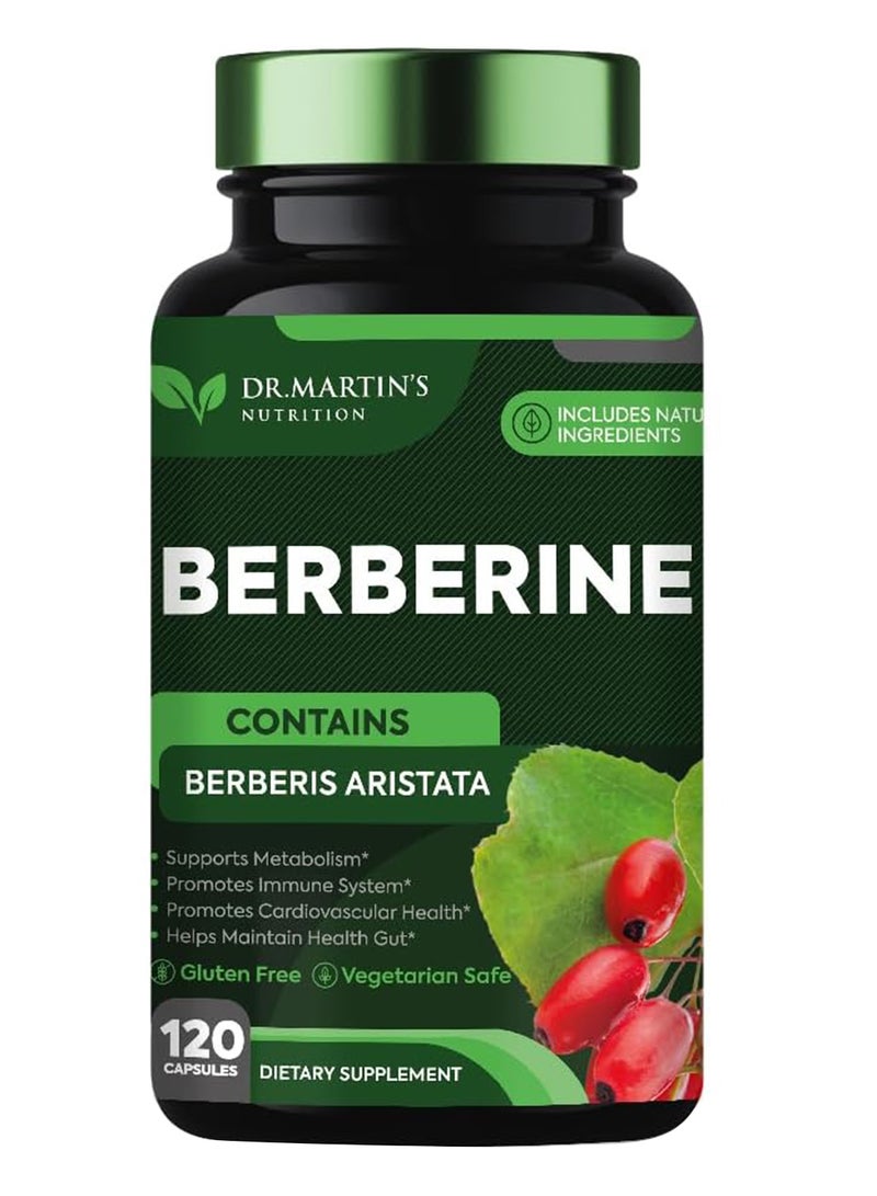 DR. MARTIN'S NUTRITION Potent 1200 Mg Berberine Supplement 120 Capsules - Image 1