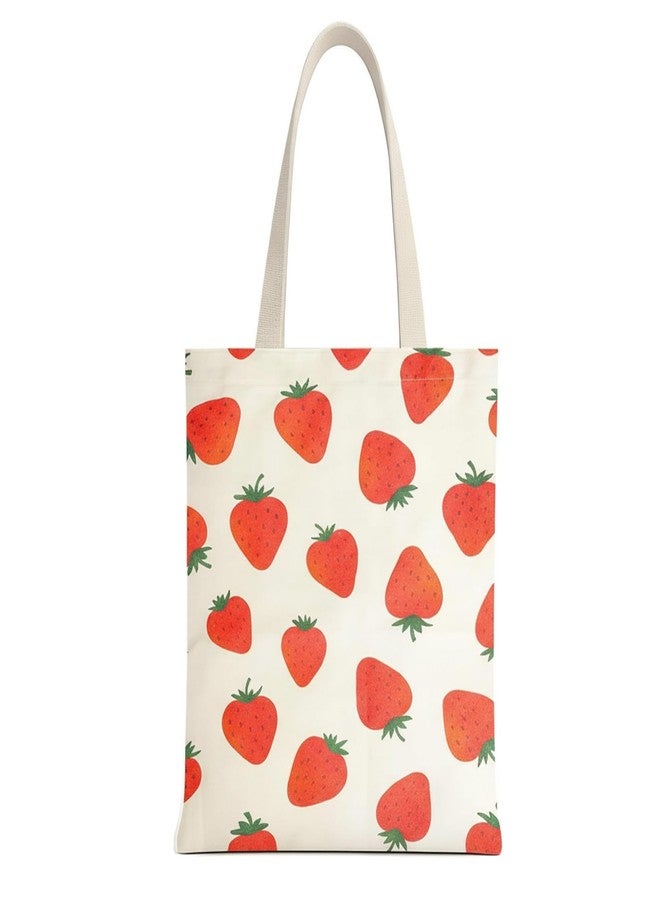 MOLOVA 1-100 Pack Available Premium Canvas Reusable Tote Gift Bags,Made of Natural Canvas with Handle,Work,DIY,Shopping, C1-red 1 Pack, Medium - Image 1