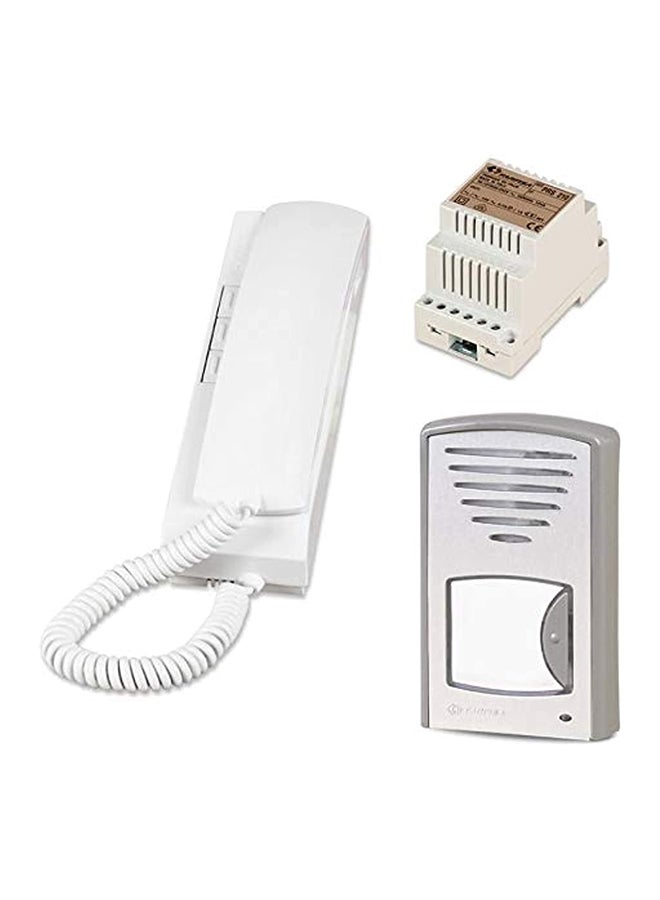 كوماكس انتركم 1 خط شامل اللوحة و1 سماعة ومحول كهرباء 5 طرف ايطالي ابيض، من فارفيسا، AUX، يو اس بي - Image 1