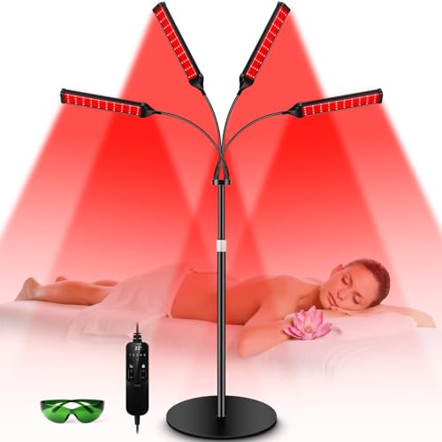 Viconor Red Light Therapy Lamp4 Head Infrared Light Therapy for Body Device with Adjustable Stand660nm Red Light850nm Near Infrared Light Therapy Device for FaceBodyPainSkin at Home - Image 2