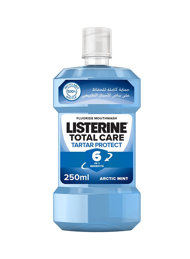 Listerine Total Care Tartar Protect 6 Benefit Fluoride Mouthwash For Naturally White Teeth 250ml - Image 1