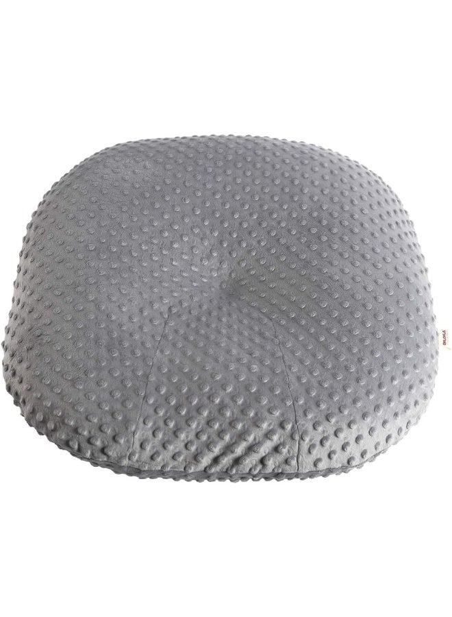 Owlowla Newborn Lounger Cover, Minky Removable Slipcover Fits Newborn Lounger for Baby Boy Girl (Gray) - Image 1
