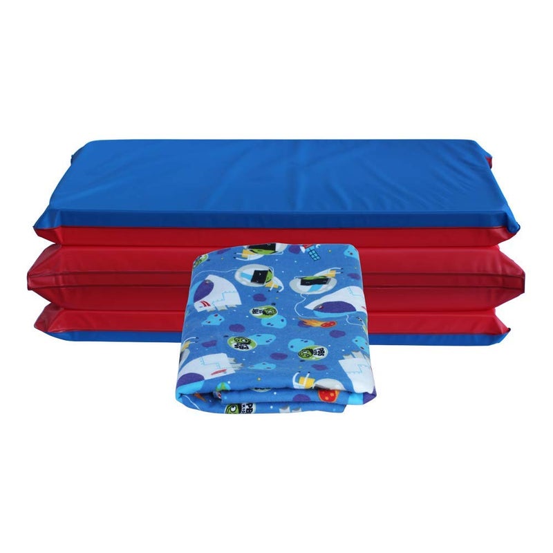 KinderMat 15 Thick  PBS Kids Kinderbundle  Washable Cover Special Edition  Space Explorer  Regular Sheet is 47 x 22 Value Bundle Great for Daycare  Family Households - Image 1
