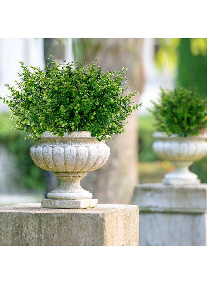 Sggvecsy Sggvecsy Artificial Flowers for Outdoors 24 Bundles UV Resistant Boxwood Shrubs Artificial Eucalyptus Fake Plants Faux Plastic Greenery for Farmhouse Garden Indoor Outdoor Home Wedding Decoration  - Image 5